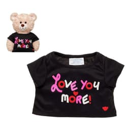 Polera negra mensaje Te amo mas
