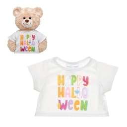 Polera Happy Halloween peluche festivo