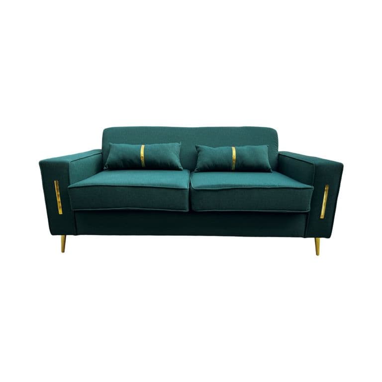 SOFA PARIS DOS CUERPOS VERDE ESMERALDA LINO