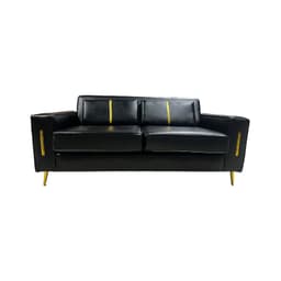 SOFA PARIS TRES CUERPOS NEGRO ECOCUERO