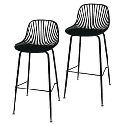 Pack 2 Taburete Indiana Metalico Negro 77cm
