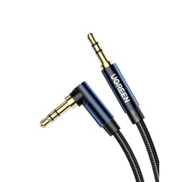 Cable Auxiliar Curvo 35mm MM 1M Azul