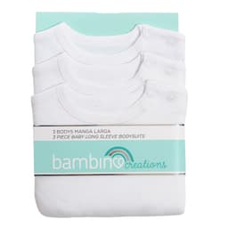 3 Pack Body Blanco Unisex Blanco 6-9 MESES