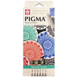 Set de Tiralinea Pigma Micron 0.1 Mandala 6 Colores