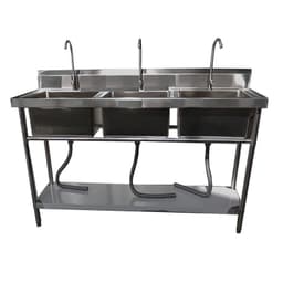 Lavafondos Triple Acero Inox. 150x60x90 cm.