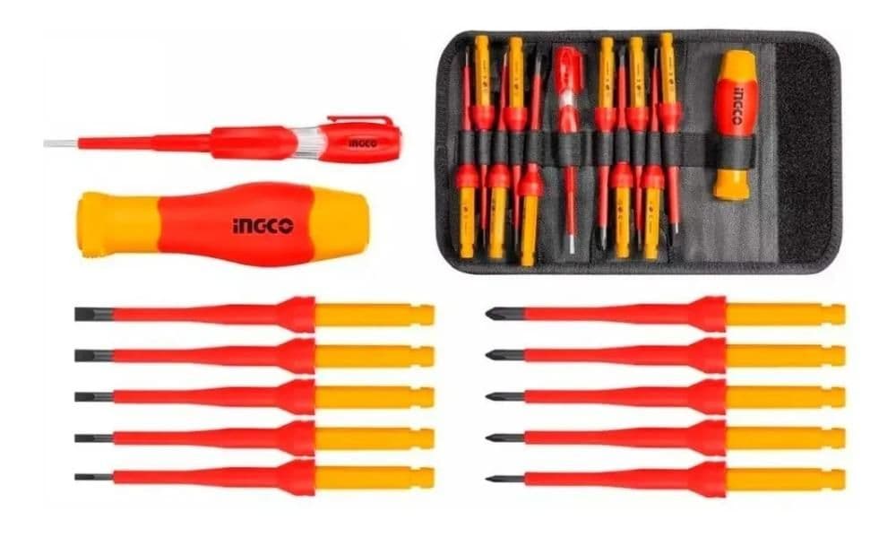 Juego 12 Pcs Destornilladores Aislados Intercambiable