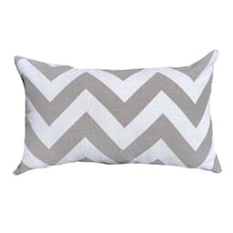 Funda Cojin Decorativo Diseno ZigZag Gris 80x40.