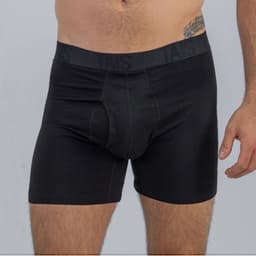2 Unidades Boxer Largo Liso Negro Happy Boolls Negro S