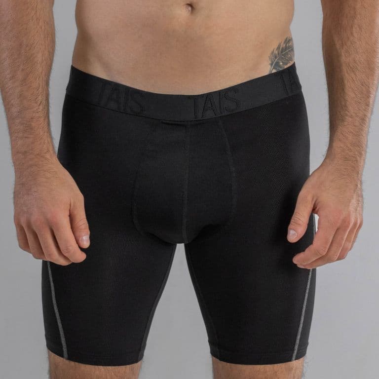 2 Unidades Boxer Largo Sport Liso Negro Happy Boolls.- Negro S