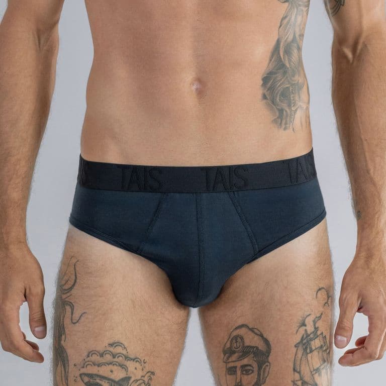 2 Unidades Slip Cotton Spandex Azul Happy Boolls Azul S