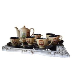 Set 7 Piezas Tazas y Tetera Buho loza