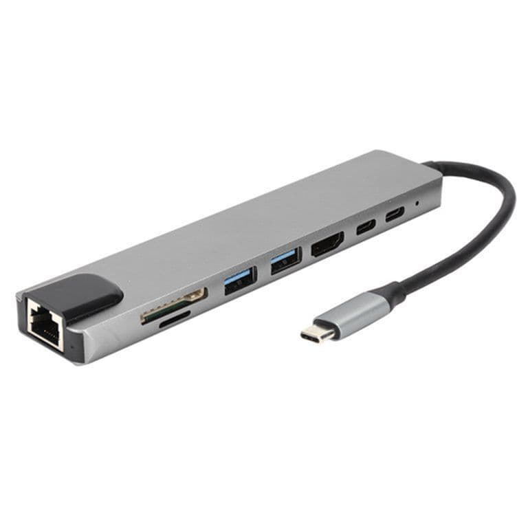 HUB ADAPTADOR 8 EN 1 USB-C