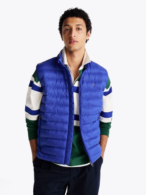 Parka Vest Plegable Repelente Al Agua Azul Azul S
