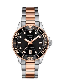 Reloj Seastar 1000 Bicolor Oro Rosa Negro Plateado TALLA UNICA