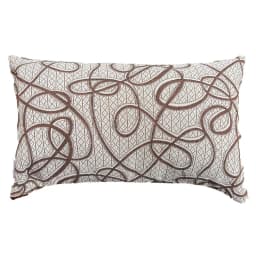 Cojin Decorativo Diseno Cordon Cafe 50x30 Relleno