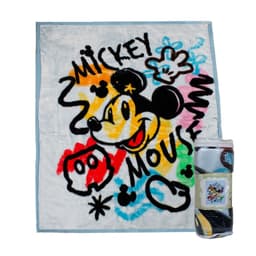 Frazada Ultra Soft Mickey Mouse 110x140cm Celeste