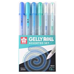 Lapiz Gel Gelly Roll Azules y Verdes