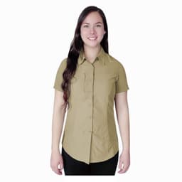Blusa Trekking Ripstop Manga Corta UPF50 Fenec Beige Mujer Beige XS