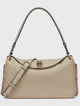 Cartera de hombro con broche giratorio - Nadine Beige TALLA UNICA