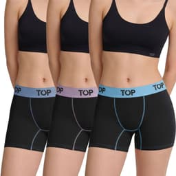 Boxer Mujer Medio Algodon Pack 3 C8 Multicolor XS