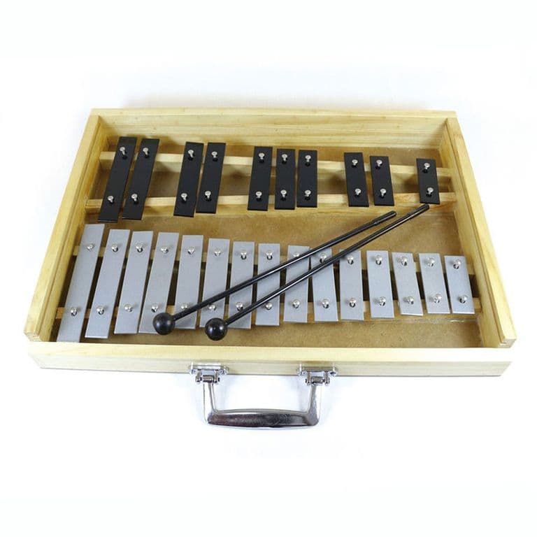 Metalofono 25 Notas GrisNegro Caja Madera