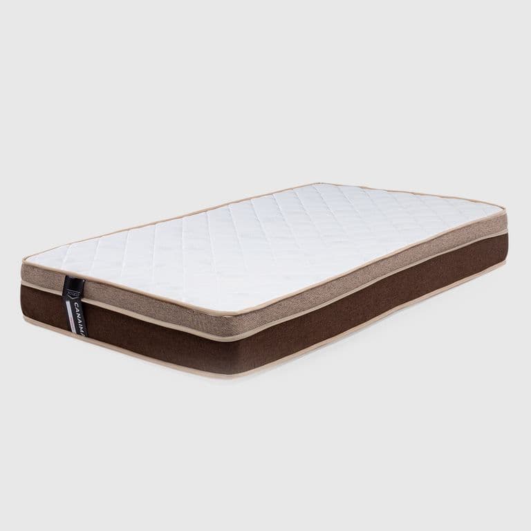 Colchon Canaima 1 Plaza Chocolate 90x190x26 Cm Resorte Bonell Dual Side