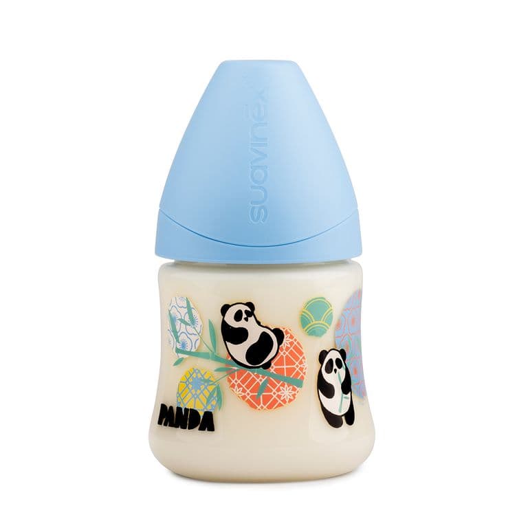MAMADERA 150ML ANATOMICA LATEX PANDA AZUL