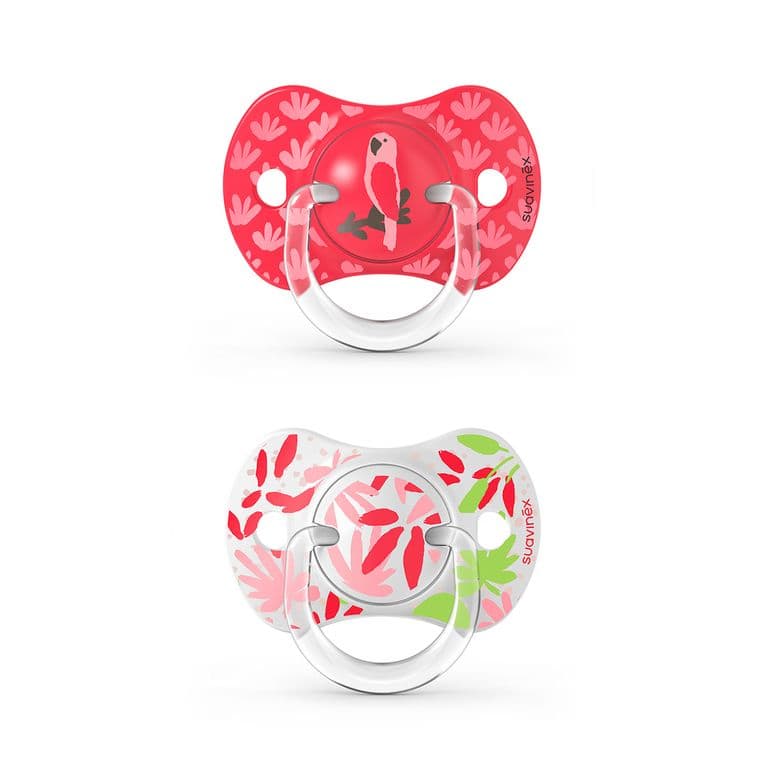 CHUPETE FISIOLOGICO SILICONA 6-18 MESES 2UN JUNGLE ROSADO