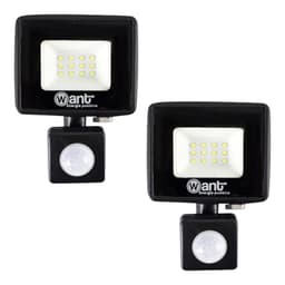 2 Proyectores De Area Led Thin Light 10W con Sensor de Movimiento Luz Fria