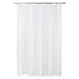 Pack Cortina Forro de bano ducha Medida especial color blanco 200 x 200 cms mas 14 Ganchos blancos