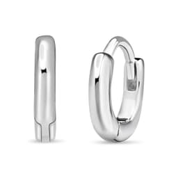 Aro Argollas de Plata 925 10mm sin Niquel Hipoalergenicas Plateado TALLA UNICA