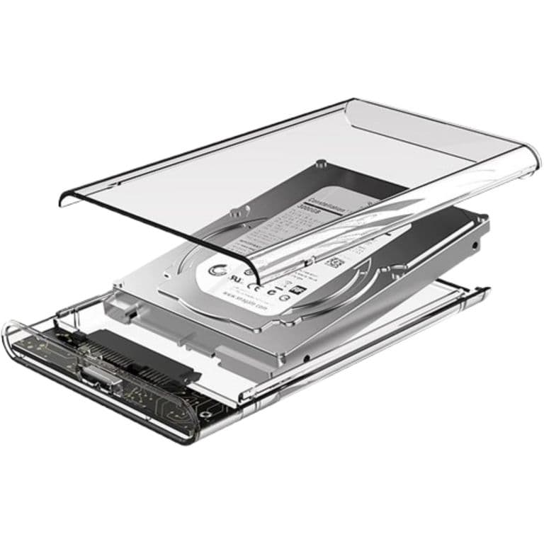 COFRE CASE TRANSPARENTE DISCO DURO SATA25 USB30