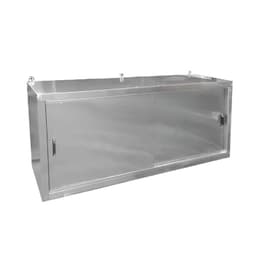 GABINETE AEREO ACERO INOXIDABLE MURAL PUERTAS CORREDERAS 160 CM - Plateado