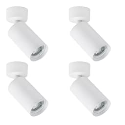 4 Focos Aplique Sobrepuestos Dirigibles Blancos Luz Fria