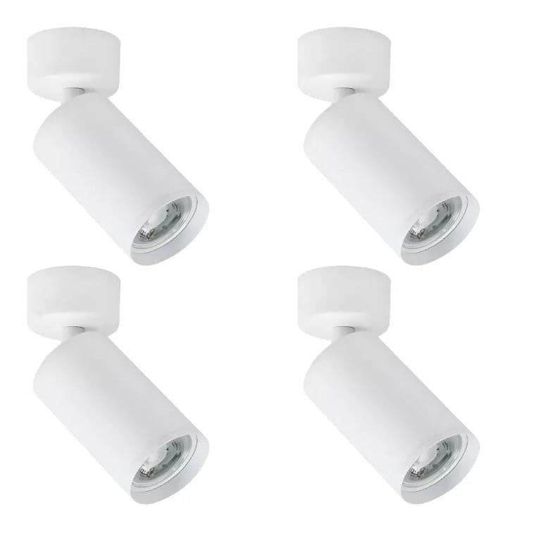 4 Focos Aplique Sobrepuestos Dirigibles Blancos Luz Fria