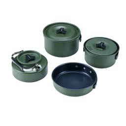 SET OLLAS ALUMINIO ANTI-ADHERENTE 4 PIEZAS VERDE MILITAR