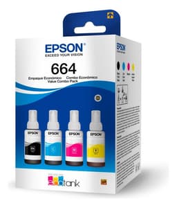 Pack Tinta T664 Original 70ml 4 Unidades Colores