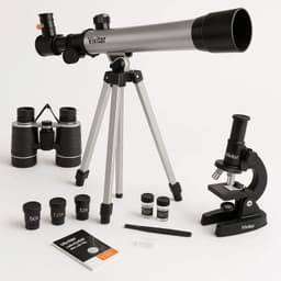 Kit 3 en 1  Binoculares, Telescopio y Microscopio Telmic-40
