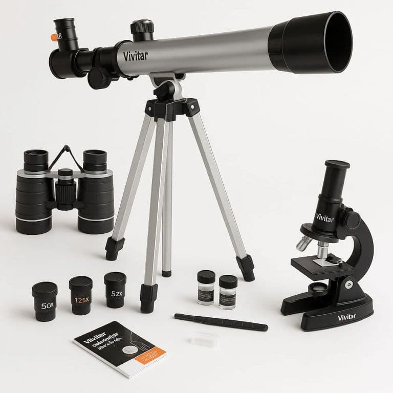 Kit 3 en 1  Binoculares, Telescopio y Microscopio Telmic-40