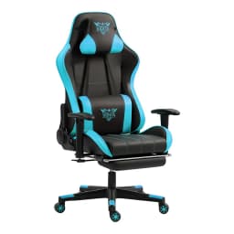Silla Gamer Premium ES900 Reclinable 180 Reposabrazos 2D - Celeste