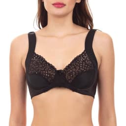 Sosten Microfibra Calce Ideal Encaje Mujer Negro 40B