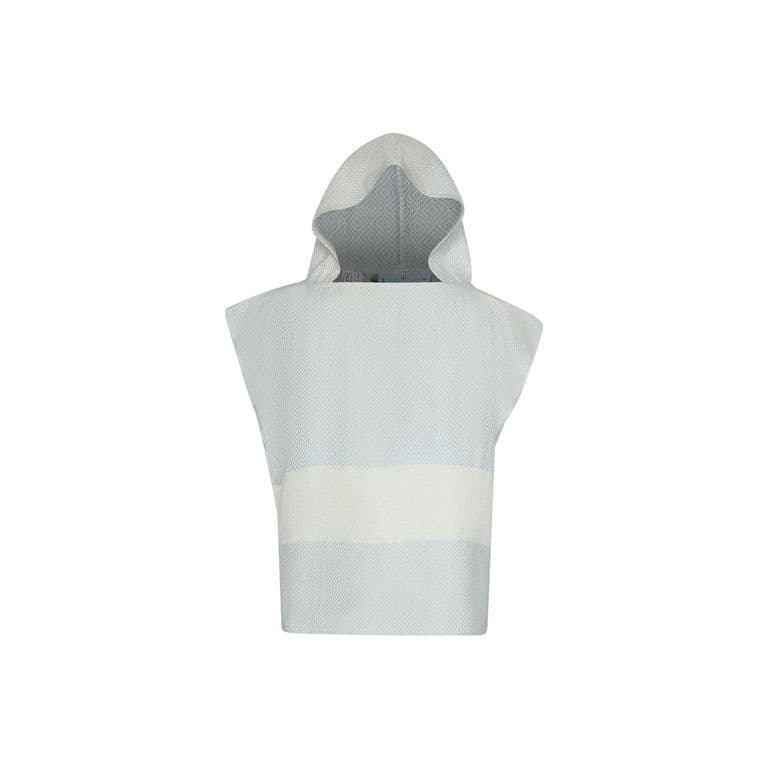Poncho toalla algodon turco nino Marmara gris claro S