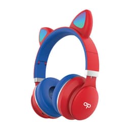 Audifonos Para Ninos Bluetooh Con Orejas Led Color Rojo - SC