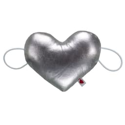 Munequera corazon plateado felpa suave