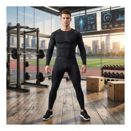 Set Primera Capa Hombre, Camiseta Y Calza Compresion Termicos Negro S/M