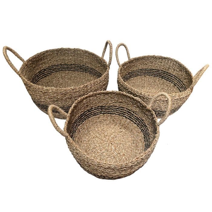 Canasto Fibra Natural Set de 3