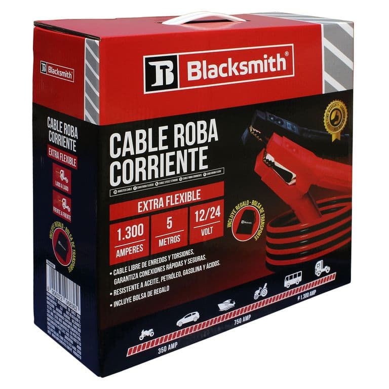 Cable Roba Corriente Para Camion 1300 Amp 5 Mts De Largo