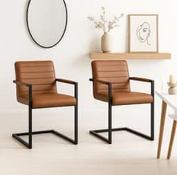 PACK 2 SILLA DE COMEDOR CUERO PALERMO
