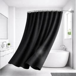 Cortina De Bano Impermeable Tela Ducha + 12 Gancho Premium 180 x 180 Cm