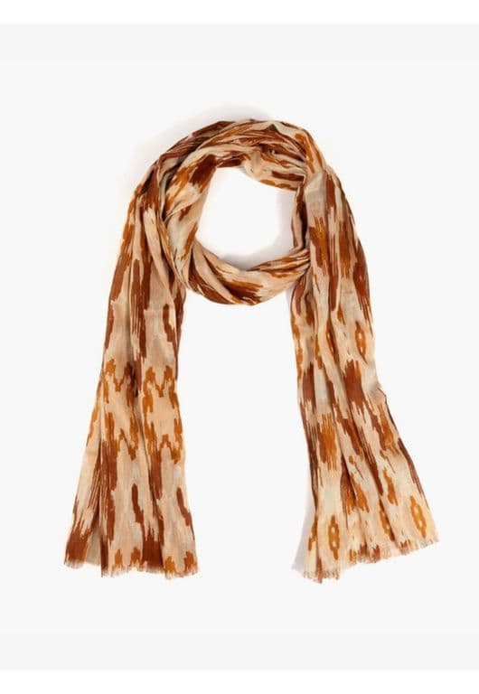 Estola Manchas Etnic Beige TALLA UNICA